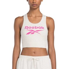 Спортивный бюстгальтер Reebok Identity Big Logo Cotton, розовый