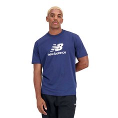 Футболка с коротким рукавом New Balance Essentials Stacked Logo Cotton, синий