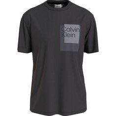 Футболка с коротким рукавом Calvin Klein Overlay Box Logo, серый