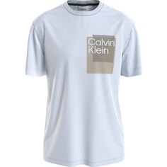 Футболка с коротким рукавом Calvin Klein Overlay Box Logo, белый