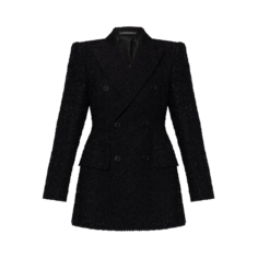 Куртка Balenciaga Hourglass Tweed &apos;Black&apos;, черный