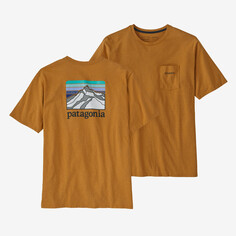 Мужская ответственная футболка с логотипом и карманом Patagonia, цвет Dried Mango