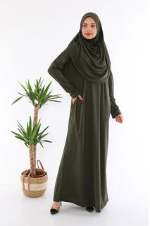 Цельное молитвенное платье цвета хаки medipek, зеленый