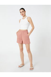Стандартные женские шорты с эластичной резинкой на талии Dusty Rose Koton, розовый