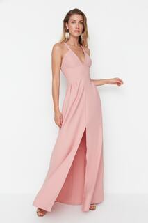 Платье для вечернего и выпускного вечера - Розовый - Асимметричный Trendyol, розовый