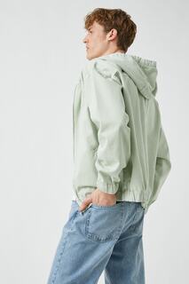 Куртка - Зеленый - Классический крой Koton, зеленый