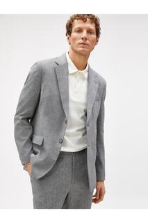 Летняя куртка-блейзер с карманами на пуговицах Koton, серый