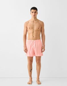Короткие плавки-шорты Bershka, розовый