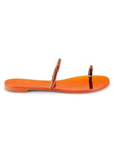 Кожаные сандалии с одним носком Giuseppe Zanotti, оранжевый
