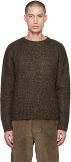 Коричневый свитер с круглым вырезом AMOMENTO