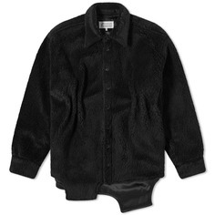 Куртка-рубашка Maison Margiela Fleece Overshirt, черный