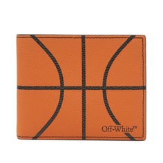 Кошелек Off-White Basketball Billfold, черный/оранжевый