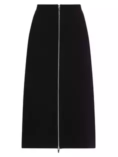 Трикотажная длинная юбка с молнией спереди Наталья A.L.C., черный