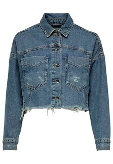 Джинсовая куртка ONLY УКОРОЧЕННЫЙ ФИТ, цвет medium blue denim