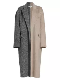 Шерстяное пальто Wendalin с цветными блоками Ronny Kobo, цвет charcoal oatmeal combo