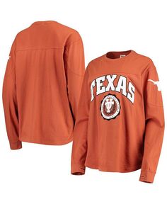 Женская футболка Texas Orange с длинным рукавом Texas Longhorns Edith Pressbox, оранжевый
