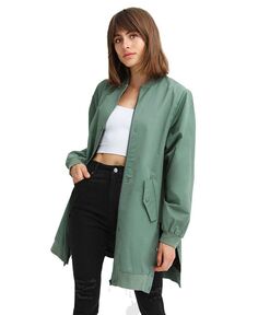Женская длинная куртка-бомбер Chasing You Belle &amp; Bloom, зеленый