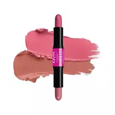 Румяна Wonder Stick Cream Blush colorete duo en barra Nyx Professional Make Up, Light Peach + Baby Pink
