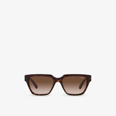 Солнцезащитные очки из ацетата в прямоугольной оправе Vogue x Hailey Bieber VO5512S Vogue, коричневый