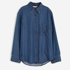 Рубашка джинсовая H&amp;M Lyocell, темно-синий H&M