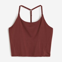 Спортивный топ H&amp;M SoftMove Cropped Tank, коричневый H&M