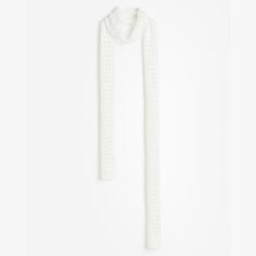 Шарф H&amp;M Narrow Hole-knit, кремовый H&M