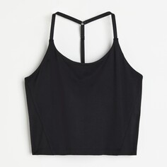 Спортивный топ H&amp;M SoftMove Cropped Tank, черный H&M