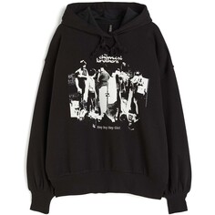 Худи H&amp;M The Chemical Brothers Printed Oversized, черный H&M