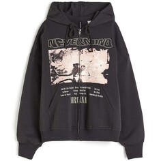Толстовка H&amp;M Nirvana Oversized Printed Hooded, черный H&M