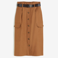 Юбка H&amp;M Utility With Belt, коричневый H&M