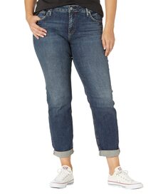 Джинсы Silver Jeans Co., Plus Size Boyfriend Mid-Rise Slim Leg Jeans W27101EGX485