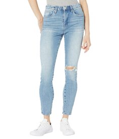Джинсы Blank NYC, Great Jones High-Rise Five-Pocket Skinny with Ripped Knee in Blue