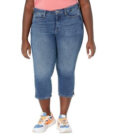 Джинсы NYDJ Plus Size, Plus Size Chloe Capris Denim Slits in Loire