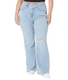 Джинсы Madewell, Plus 11&quot; High-Rise Flare Jeans in Eversfield Wash: Knee-Rip Edition