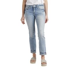 Джинсы Silver Jeans Co., Elyse Mid-Rise Straight Leg Jeans L03414EPX186