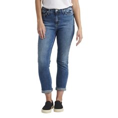 Джинсы Silver Jeans Co., Girlfriend Mid-Rise Slim Leg Jeans L27137EKC217