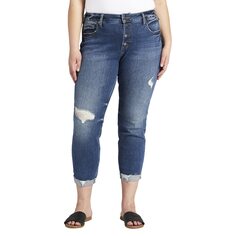 Джинсы Silver Jeans Co., Plus Size Boyfriend Mid-Rise Slim Leg Jeans W27344EAE261