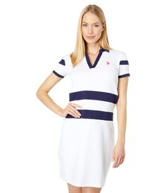 Платье U.S. POLO ASSN., 2 Stripe V-Neck Polo Dress