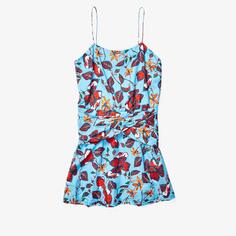 Платье Derek Lam 10 Crosby, Cami Flounce Mini Dress w/ Twist Waist Detail