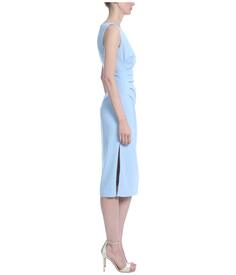 Платье Badgley Mischka, Side Ruched Fitted Crepe Dress