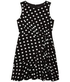 Платье Adrianna Papell, Dot Printed Fit-and-Flare Dress