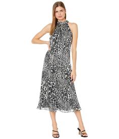 Платье MILLY, Adrian Metallic Stripe Leopard Burnout Dress