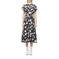 Платье Proenza Schouler, Printed Georgette Short Sleeve Dress