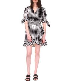 Платье MICHAEL Michael Kors, Petite Tie Sleeve Gingham Dress