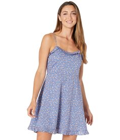 Платье Madewell, Cami Ruffle-Hem Mini Dress in Summer Vines