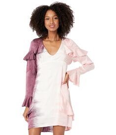 Платье Chaser, Long Sleeve V-Neck Ruffle Mini Dress