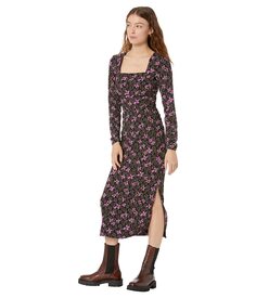 Платье MANGO, Nina Floral Square Neck Dress