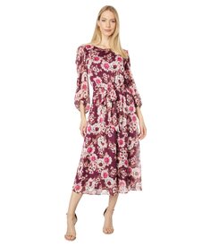 Платье Anne Klein, Floral Print Elastic Waist Dress