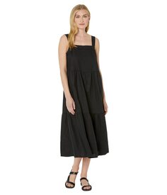 Платье Eileen Fisher, Tiered Strap Full-Length Dress in Organic Linen