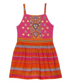 Платье PEEK, Embroidered Stripe Dress